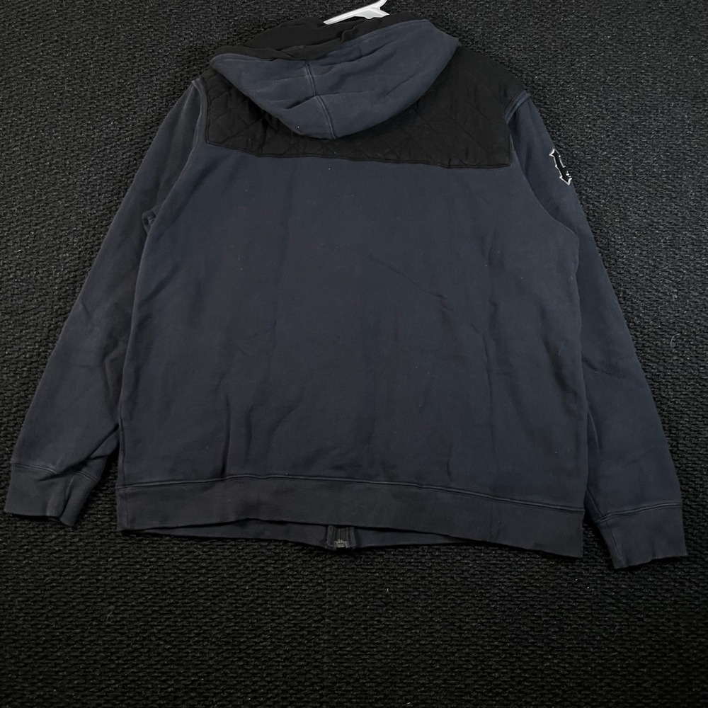 VTG Harley Davidson Dark Gray Black Biker Full Zip Hooded Sweater Men's Size 2XL - Picture 4 of 9
